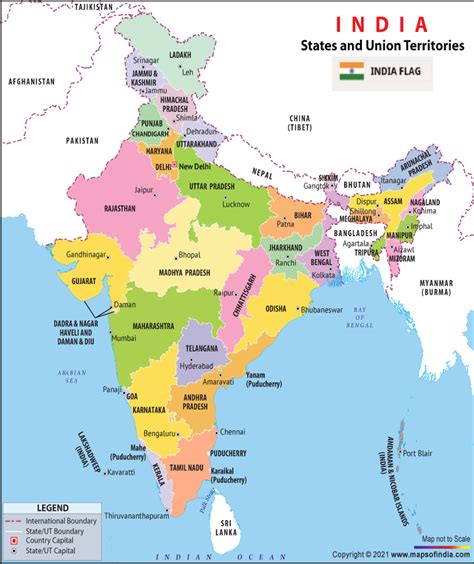 how many states are in india capital.